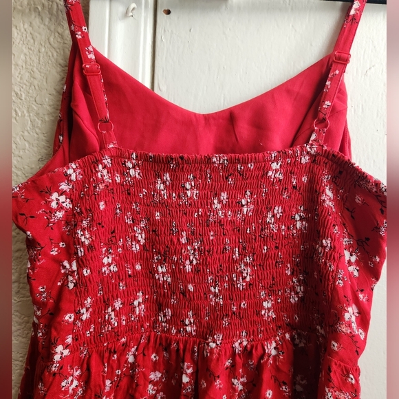 maurices- Red Floral Dress - Picture 6 of 7